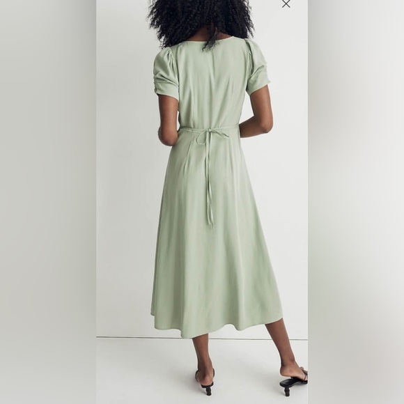 NWOT Madewell Midi Green Dress - Picture 4 of 5